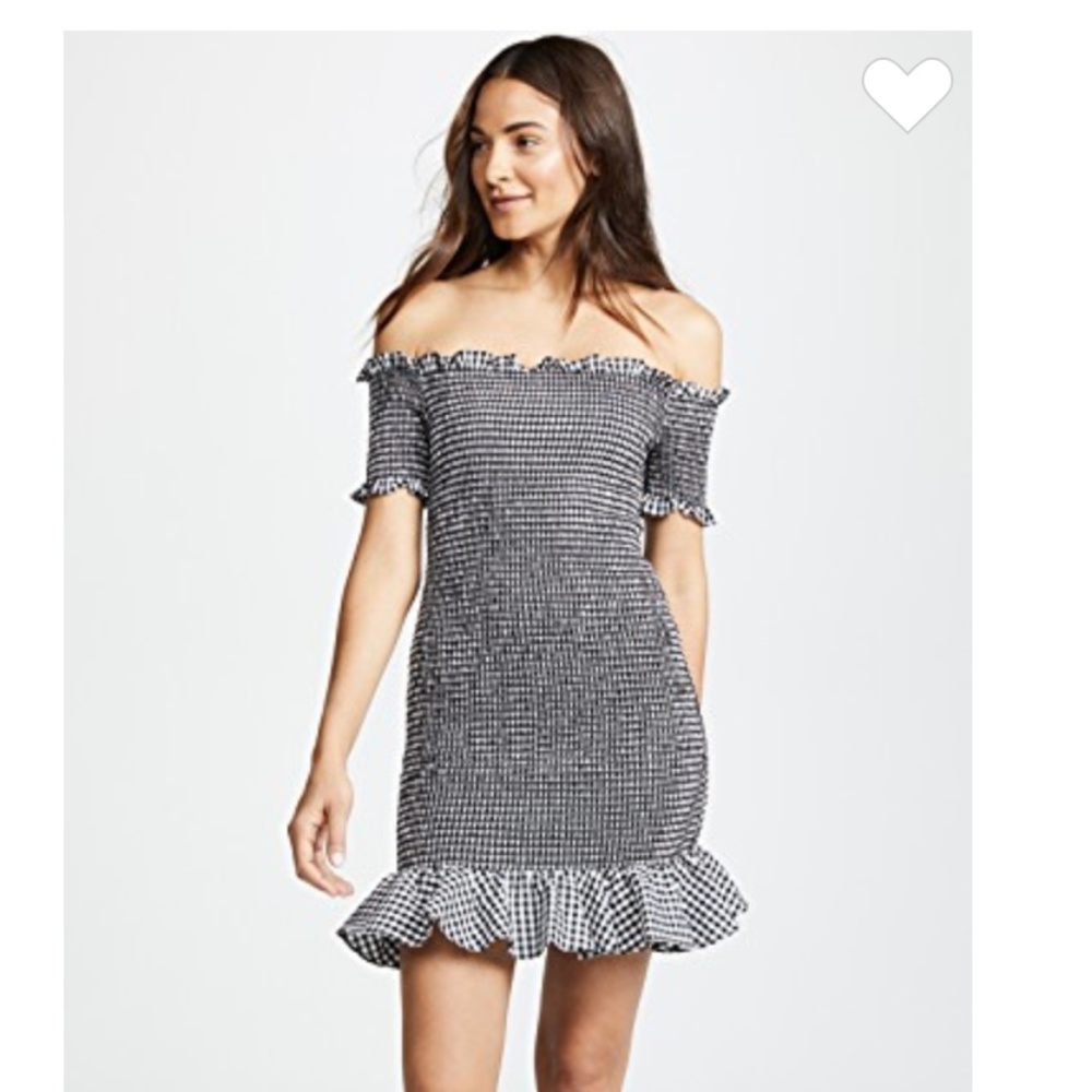 WAYF Smocked Gingham Mini Dress NWOT